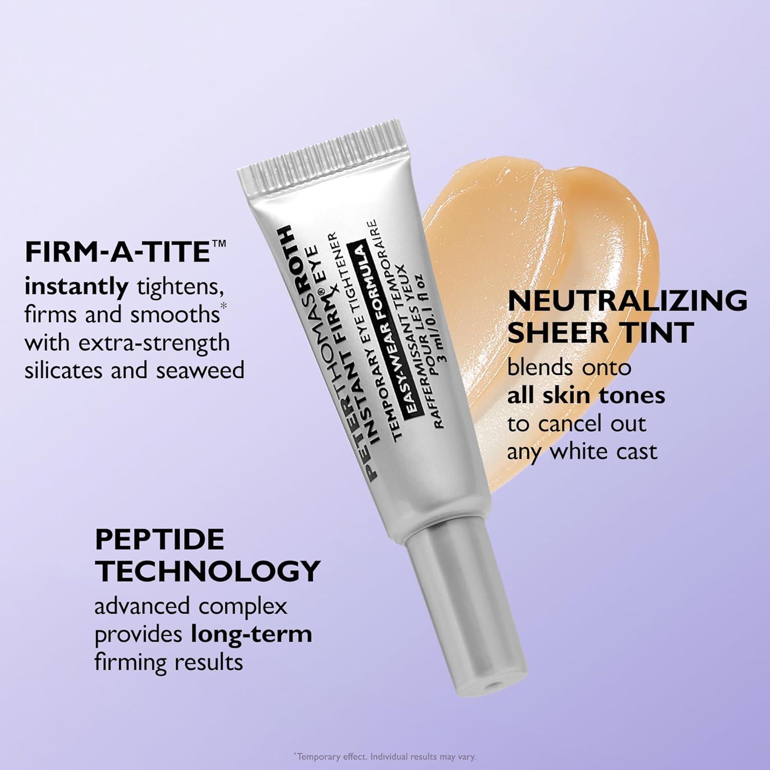 imagePeter Thomas Roth TrialSize Instant FIRMx Eye Temporary Eye Tightener EasyWear Formula Viral Eye Tightener Cream for UnderEye Bags amp Wrinkles