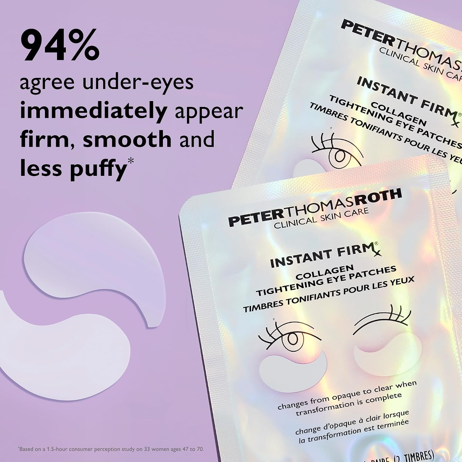 image:imagePeter Thomas Roth Instant FIRMx Collagen Tightening Eye Patches Double Pack Eye Patches For Firming UnderEye Bags amp Wrinkles Eye Masks For Puffiness