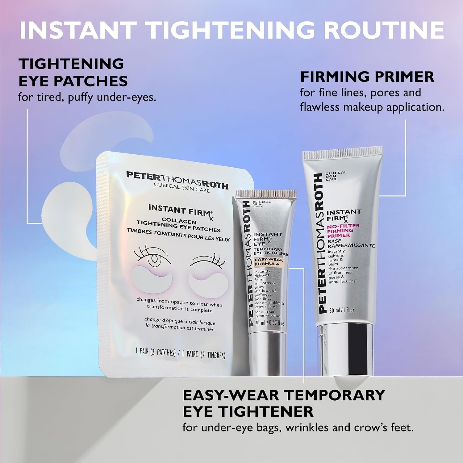 image:imagePeter Thomas Roth Instant FIRMx Collagen Tightening Eye Patches Double Pack Eye Patches For Firming UnderEye Bags amp Wrinkles Eye Masks For Puffiness