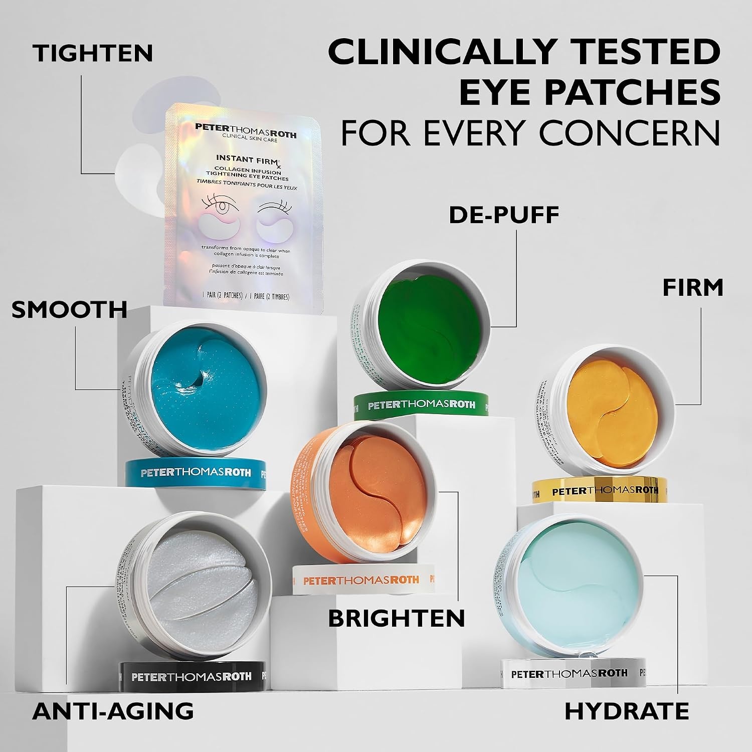 image:imagePeter Thomas Roth Instant FIRMx Collagen Tightening Eye Patches Double Pack Eye Patches For Firming UnderEye Bags amp Wrinkles Eye Masks For Puffiness